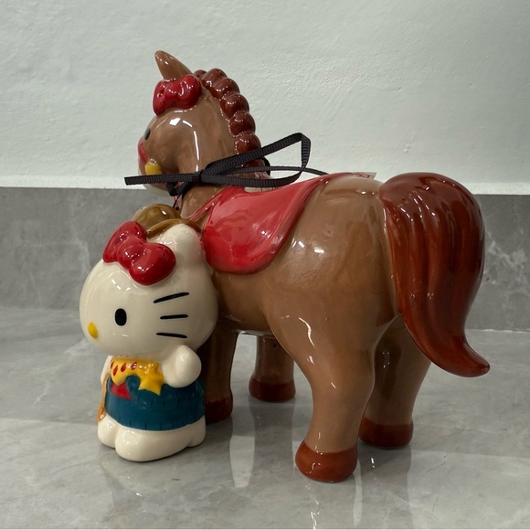 Hello Kitty Blue Sky Western Cowgirl Horse Ceramic Tea Light Holder Home Decor - Picture 4 of 13